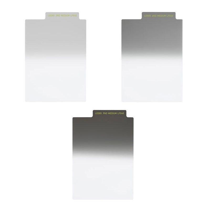 LEE FILTERS LEE85 Jeu de 3 filtres dégradés ND Medium 0.3. 0.6. 0.9ND - L85NDGMS