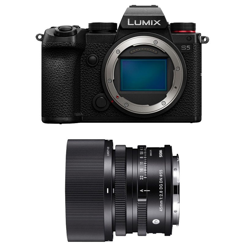 PANASONIC LUMIX S5 + Objectif SIGMA 45mm Garanti 3 ans