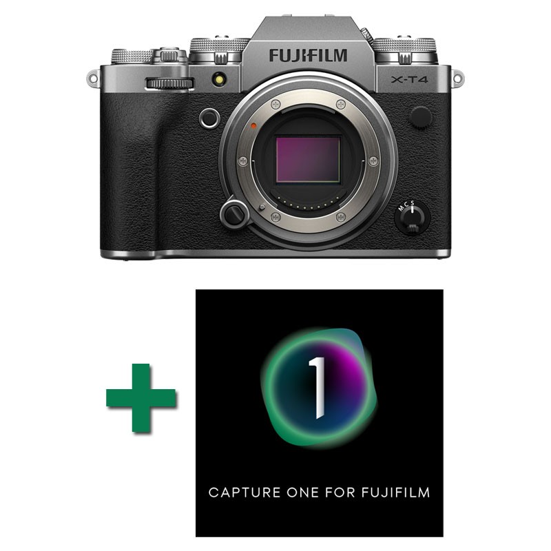 FUJIFILM X-T4 NU SILVER Garanti 3 ans + Logiciel Capture One 21 Fuji