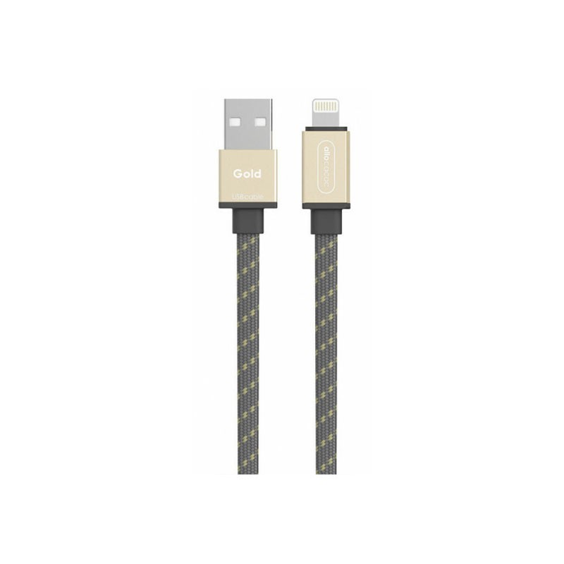 ALLOCACOC Câble USB Lightning flat Gold