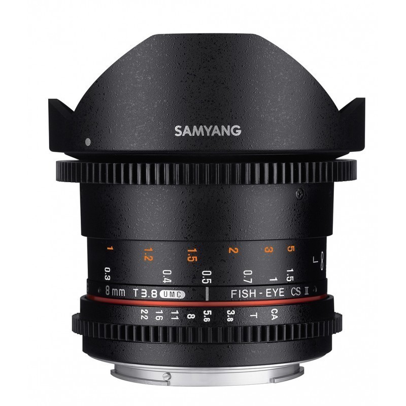 SAMYANG Objectif vidéo 8mm T3.8 Fisheye VDSLR II Sony E Garanti 2 ans