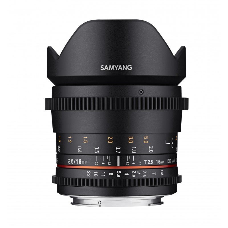 SAMYANG Objectif vidéo 16mm T2.6 VDSLR Sony E Garanti 2 ans