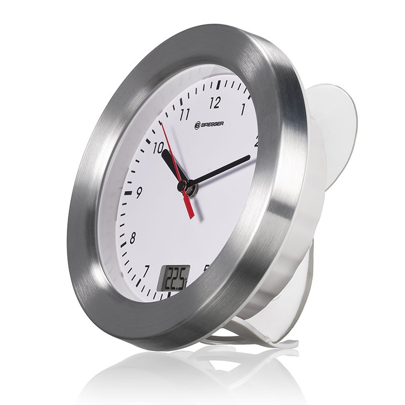 BRESSER Pendule analogique MyTime Bain fond blanc - 8020112