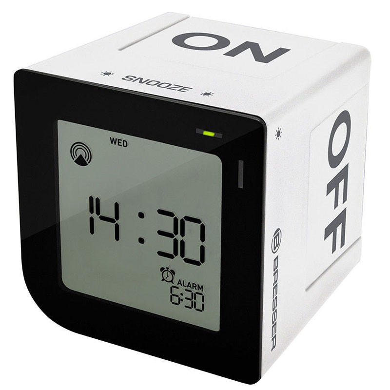BRESSER Réveil alarme RCC FlipMe blanc - 8010041