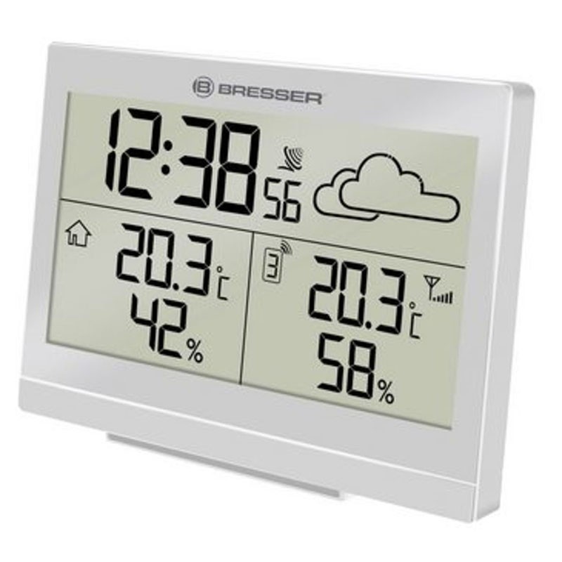 BRESSER Station météo sans fil TemeoTrend LG - argent - 7004402HZI000