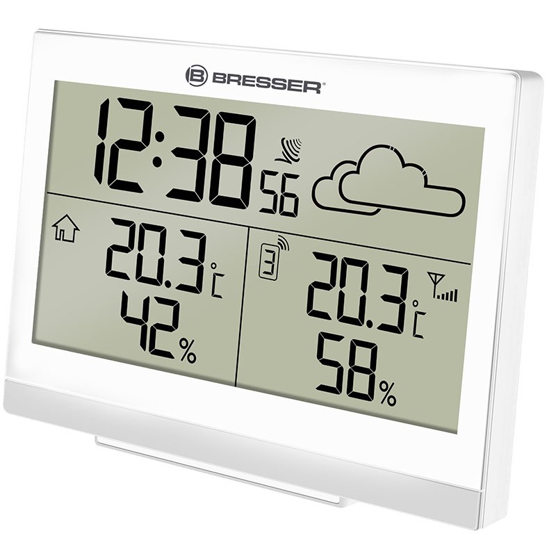 BRESSER Station météo sans fil TemeoTrend LG - blanche - 7004402GYE000