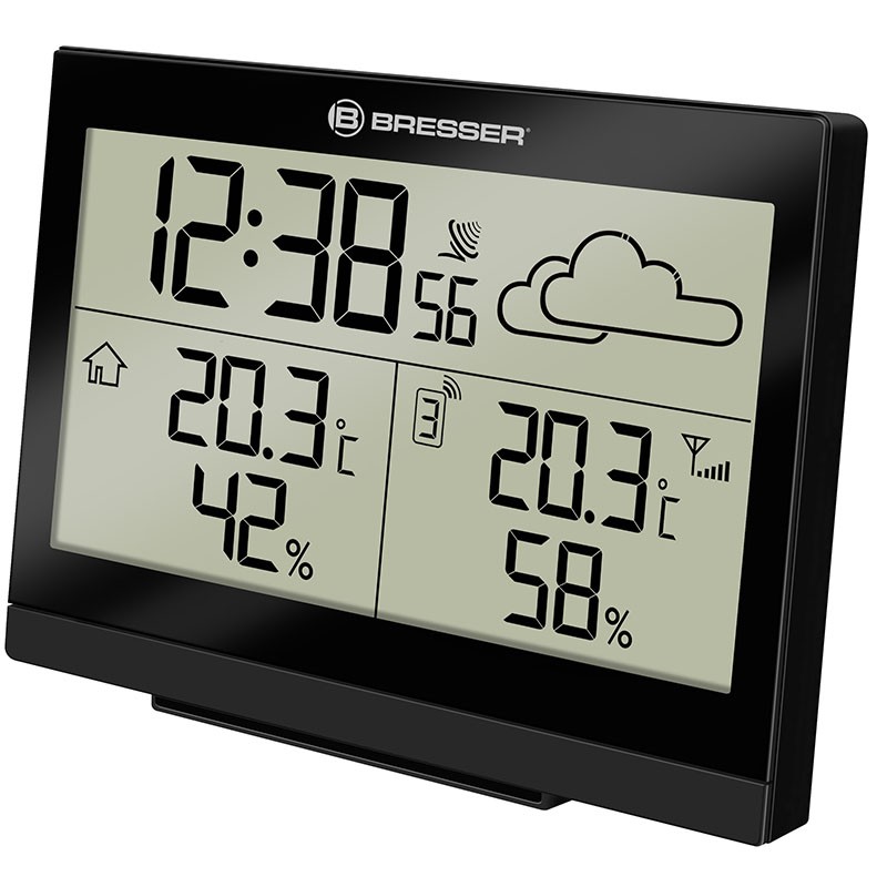 BRESSER Station météo sans fil TemeoTrend LG - noire - 7004402CM3000