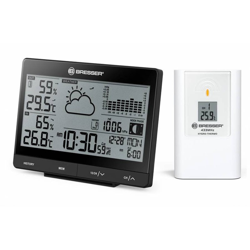 BRESSER Station météo Tendence WSX avec graph pression baro. - 7006405