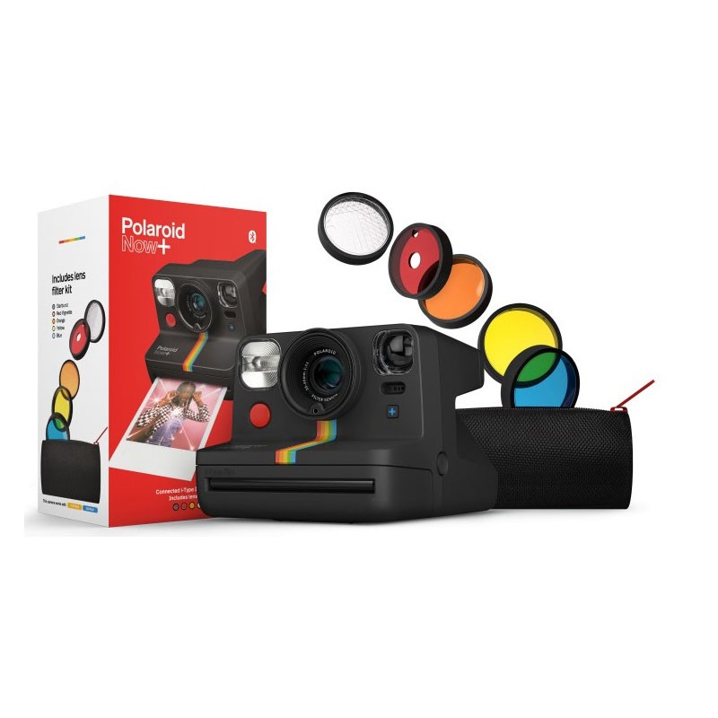 POLAROID NOW+ appareil photo Noir livré avec 5 filtres d'objectifs