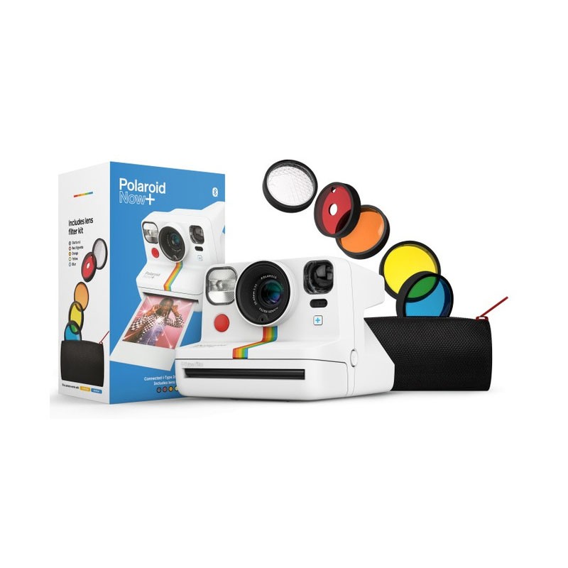 POLAROID NOW+ appareil photo Blanc livré avec 5 filtres d'objectifs