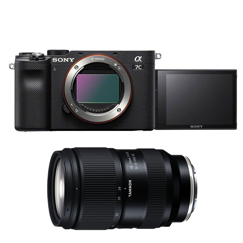 SONY ALPHA 7C NOIR + TAMRON 28-75mm G2 f/2.8 Di III VXD SONY FE Garanti 3 ans