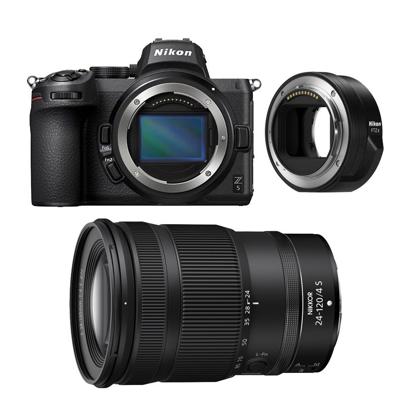 NIKON Hybride Z5 + Objectif Z 24-120mm f/4 S Garanti 3 ans + Adaptateur FTZ II