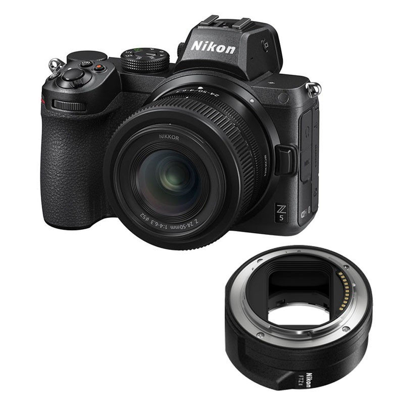 NIKON Hybride Z5 + Objectif Z 24-50mm f/4-6.3 Garanti 3 ans + Adaptateur FTZ II