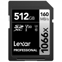 LEXAR Carte SD Pro 1066X 512Go 160Mo/s