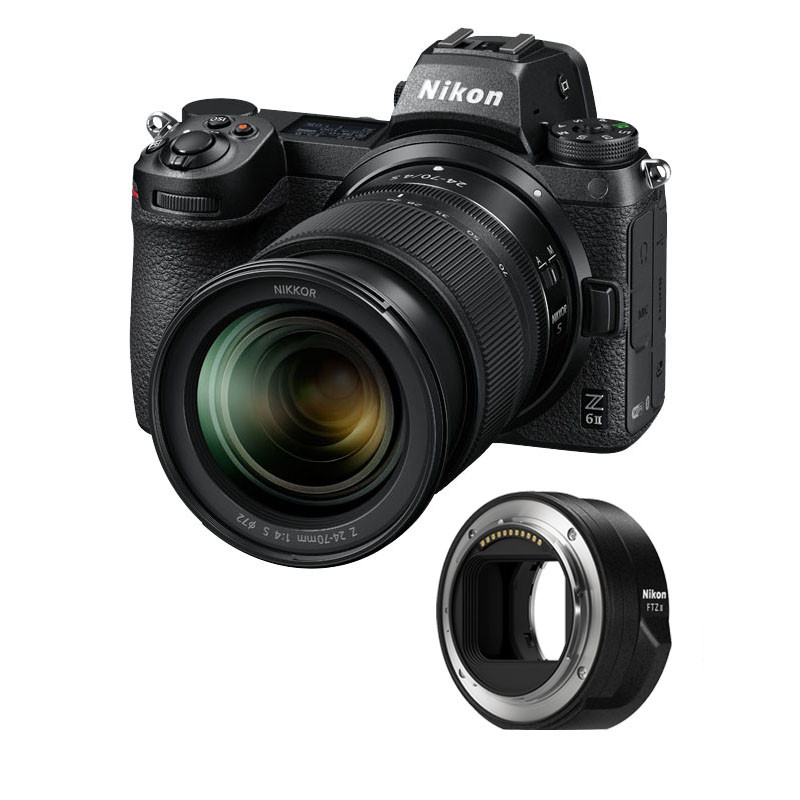 NIKON Hybride Z6 II + Objectif Z 24-70mm f/4 S Garanti 3 ans + Adaptateur FTZ II