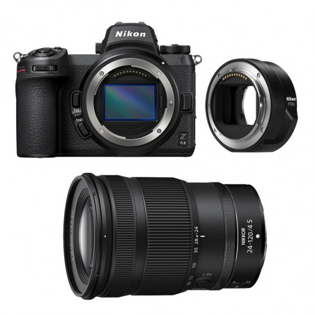 NIKON Hybride Z6 II + Objectif Z 24-120mm f/4 S Garanti 3 ans + Adaptateur FTZ II