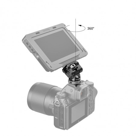 SMALLRIG Support de Moniteur Pivotant et Inclinable avec Adaptateur de Cold Shoe - BSE2346