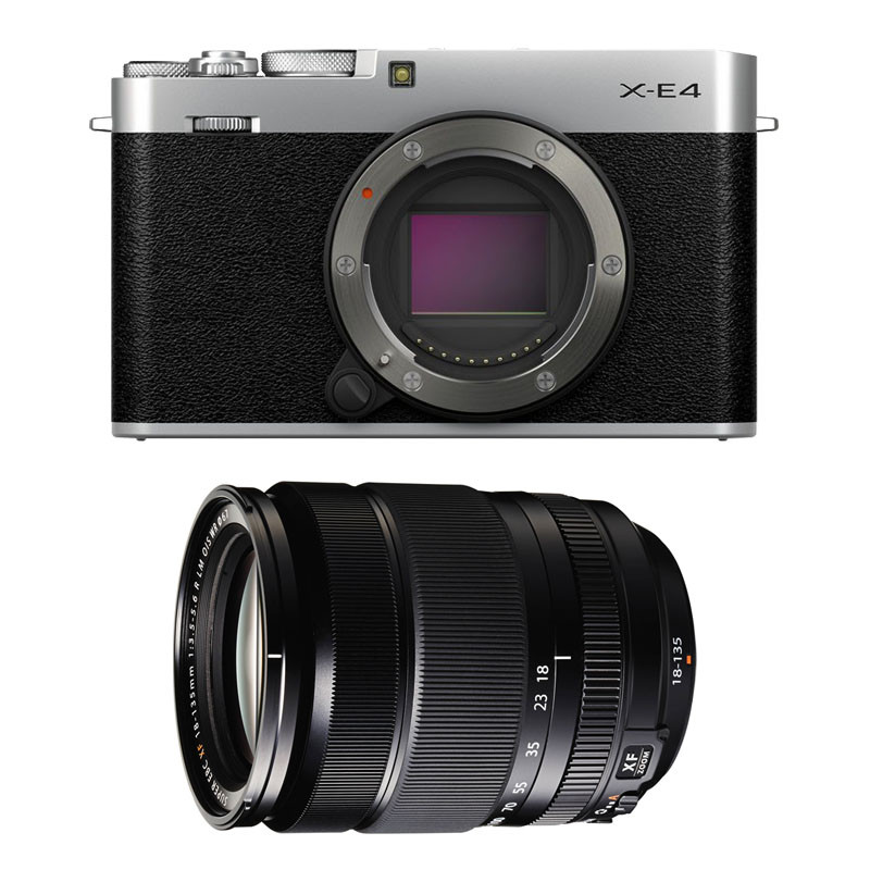FUJIFILM X-E4 Silver + 18-135 Garanti 3 ans