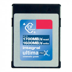 INTEGRAL Cartes Cfexpress 256 Go UltimaPro X2 Cinematic 1600W/400R