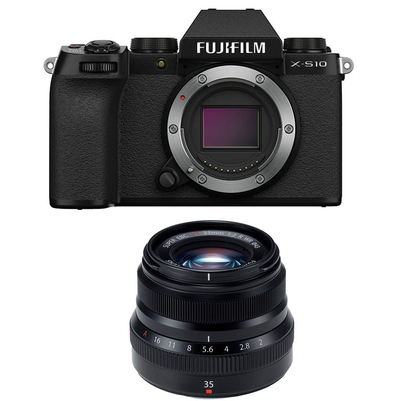 FUJIFILM X-S10 NOIR + 35mm F2 WR Garanti 3 ans