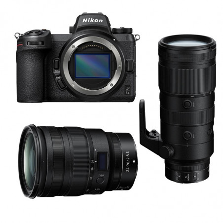 NIKON Hybride Z6 II + Objectif Z 24-70mm f/2.8 S + Z 70-200mm f/2.8 VR S Garanti 3 ans