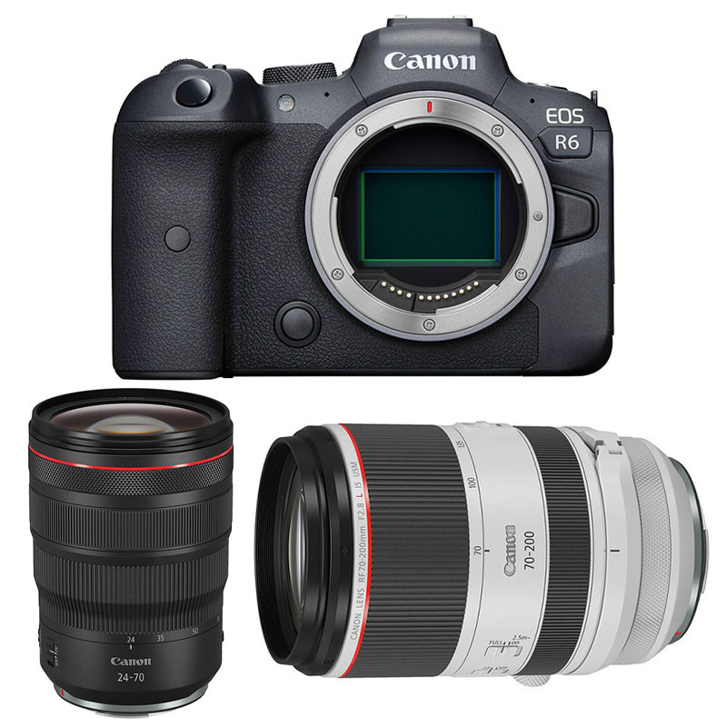 CANON EOS R6 + RF 24-70mm f/2.8 L IS USM + RF 70-200mm f/2.8 L IS USM Garanti 3 ans