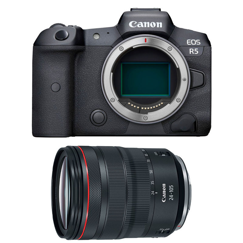 CANON Hybride EOS R5 + Objectif RF 24-105mm f/4L IS USM Garanti 3 