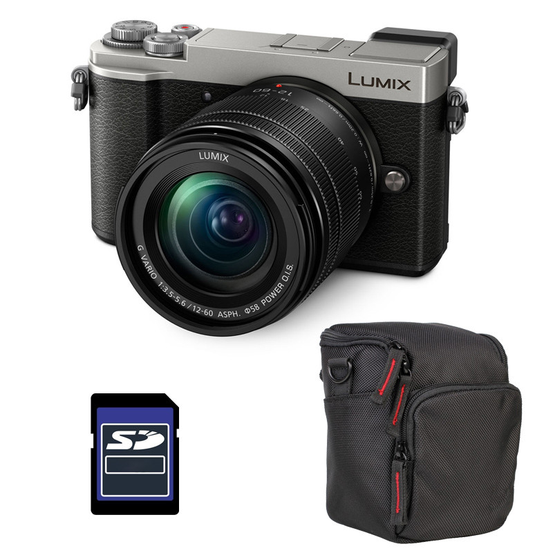 PANASONIC LUMIX GX9 Silver + 12-60 f/3.5-5.6 Garanti 3 ans + Sac et Carte SD 4 Go