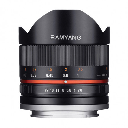 SAMYANG Objectif 8mm f/2.8 UMC CS II FishEye compatible avec avec Fuji Garanti 2 ans