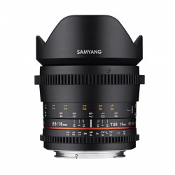 SAMYANG Objectif vidéo 16mm T2.6 VDSLR Compatible avec Sony E Garanti 2 ans