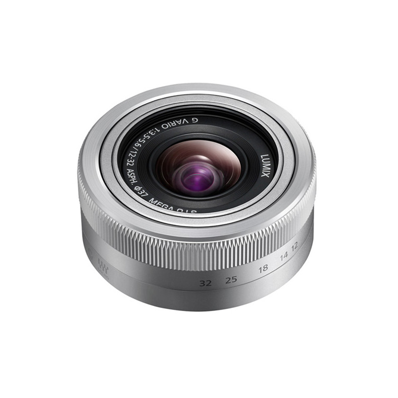 PANASONIC Objectif Lumix G Vario 12-32mm f/3.5-5.6 MEGA OIS Silver Garanti 2 ans