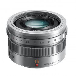 PANASONIC Objectif Leica DG Summilux 15mm f/1.7 Silver Garanti 2 ans