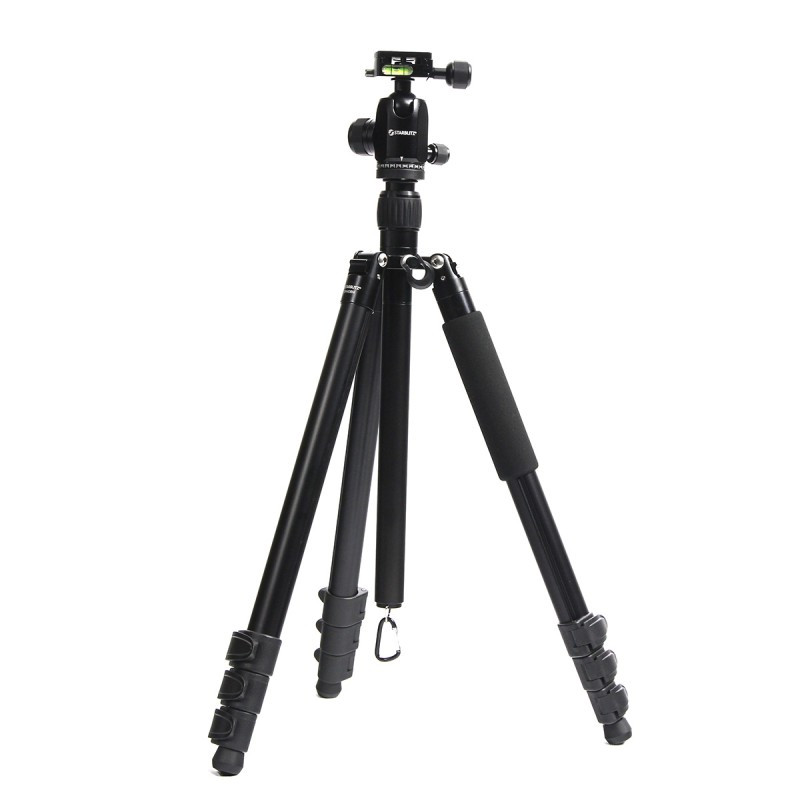 STARBLITZ Kit trépied 2 en 1 aluminium 4 sections en noir