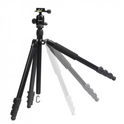 STARBLITZ Kit trépied 2 en 1 aluminium 4 sections en noir