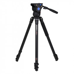 BENRO Trepied Vidéo Alu Kit A373FBV4H + Rotule Vidéo BV4H