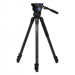 BENRO Trepied Vidéo Carbone kit C373FBV4H + Rotule Vidéo BV4H