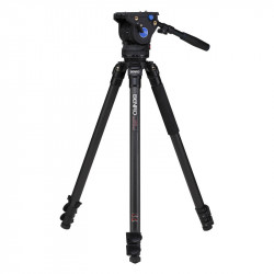 BENRO Trepied Vidéo Carbone kit C373FBV6H + Rotule Vidéo BV6H