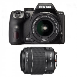 PENTAX K70 Noir + 18-50 DA-L DC WR RE + 50-200 DA-L WR Garanti 3 ans