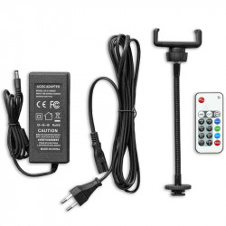 CARUBA Anneau Lumineux LED RVB 18 pouces avec sac - Noir