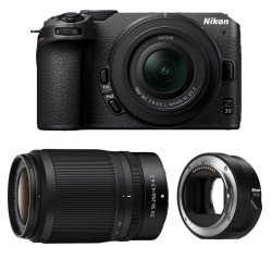 NIKON Z30 + Z 16-50 + Z 50-250 Garanti 3 ans + Adaptateur FTZ II