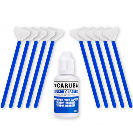 CARUBA Batonnet de nettoyage plein format (10 swabs 24mm + cleaning fluid 30ml)