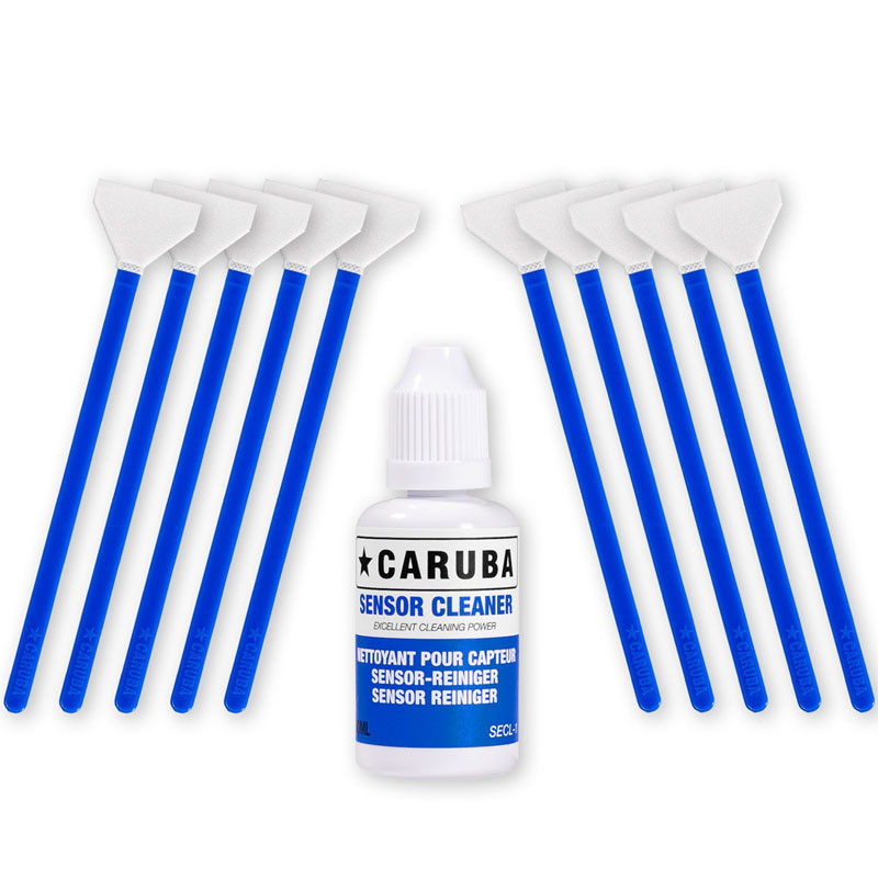 CARUBA Batonnet de nettoyage plein format (10 swabs 24mm + cleaning fluid 30ml)