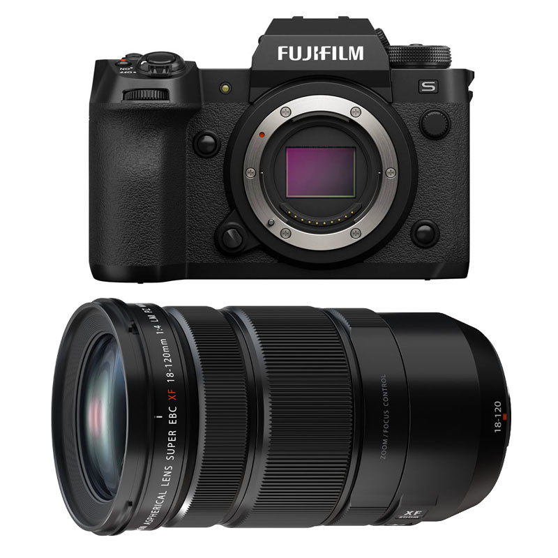 FUJIFILM Hybride X-H2S + Objectif Fujinon XF 18-120mm f/4 LM PZ WR Garanti 3 ans