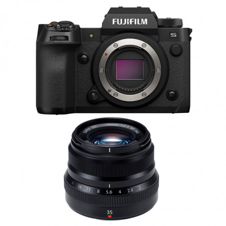 FUJIFILM Hybride X-H2S + Objectif Fujinon XF 35mm f/2 WR Garanti 3 ans