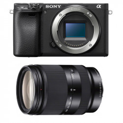 SONY Hybride ALPHA 6400 NOIR + Objectif 18-200mm LE f/3.5-6.3 Garanti 3 ans