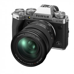 FUJIFILM Hybride X-T5 SILVER + Objectif Fujinon XF 16-80 f/4 WR Garanti 3 ans