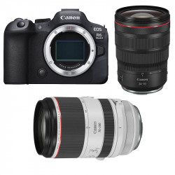 CANON EOS R6 MARK II + RF 24-70mm f/2.8 L IS USM + RF 70-200mm f/2.8 L IS USM Garanti 3 ans