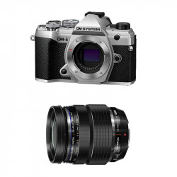 OM SYSTEM OM-5 SILVER + Objectif M.ZUIKO ED 12-40mm f/2.8 PRO Garanti 3 ans