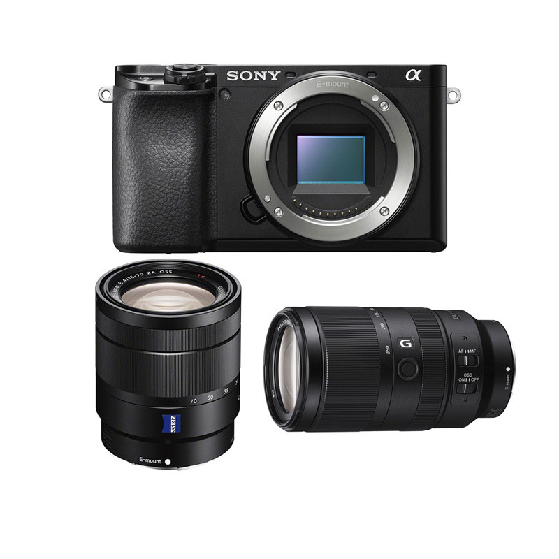 SONY Hybride ALPHA 6100 NOIR + Objectif 16-70 f/4 OSS + Objectif 70-350mm f/4.5-6.3 G OSS Garanti 3 ans