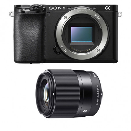 SONY Hybride ALPHA 6100 NOIR +Objectif SIGMA 30mm 1.4 Garanti 3 ans